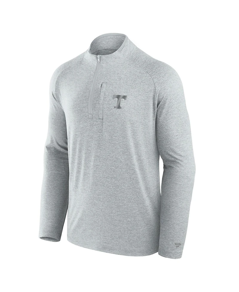 Fanatics Men's Gray Tennessee Volunteers Mock Neck Half-Zip Pullover Jacket