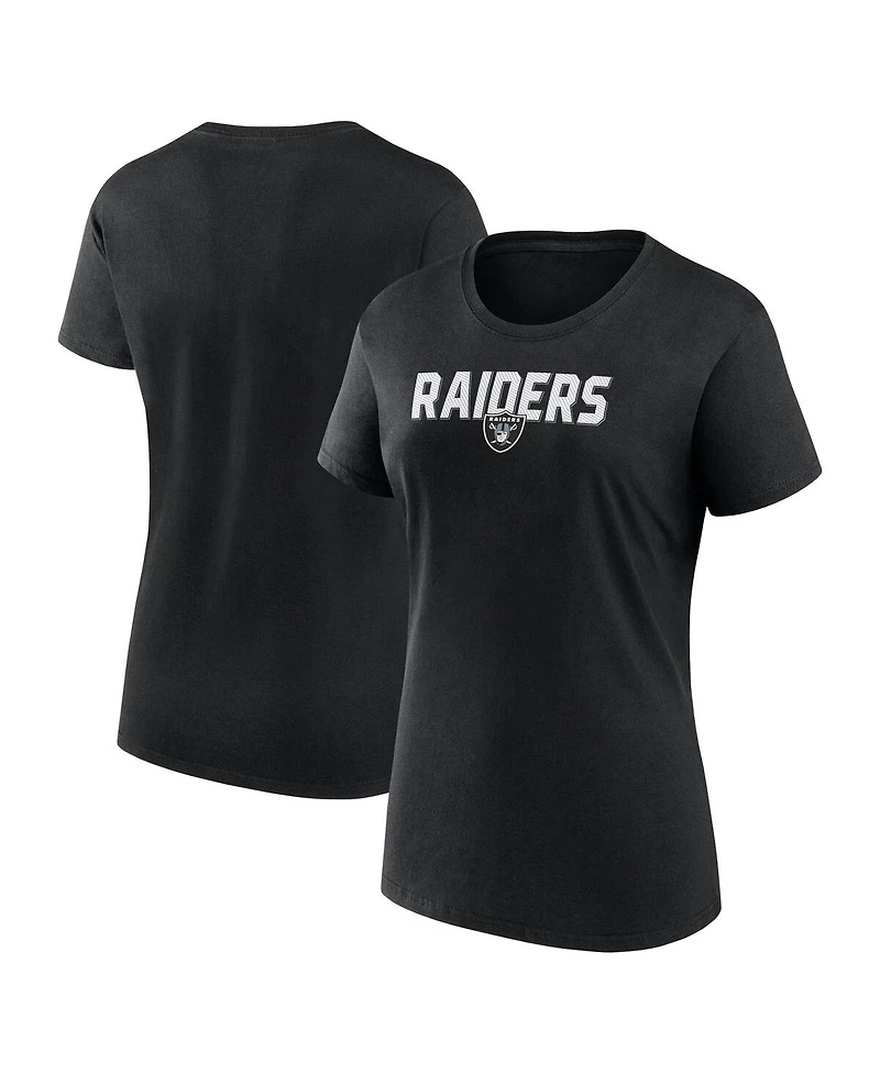 Logo Athletic Women's Black Las Vegas Raiders Lean T-Shirt