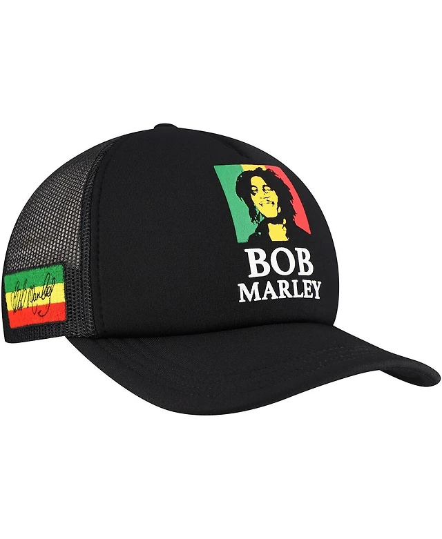 Lids Men's Black Bob Marley Trucker Adjustable Hat Connecticut
