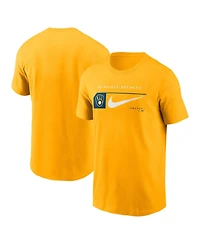 Nike Men's Gold Milwaukee Brewers Team Swoosh Lockup T-Shirt