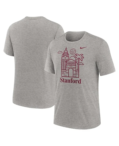 Nike Men's Heather Gray Stanford Cardinal Local Campus Time Honored Tradition Tri-Blend T-Shirt