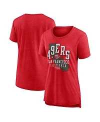Nike Women's Scarlet San Francisco 49ers Vintage Graphic Tri-Blend Scoop Neck T-Shirt