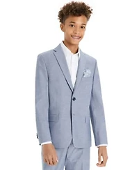Michael Kors Big Boys Chambray Classic Fit Stretch Suit Jacket Dress Pants