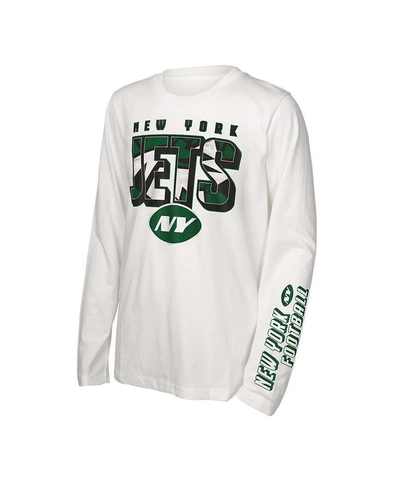 Outerstuff Big Boys and Girls New York Jets In the Mix T-Shirt Combo Set