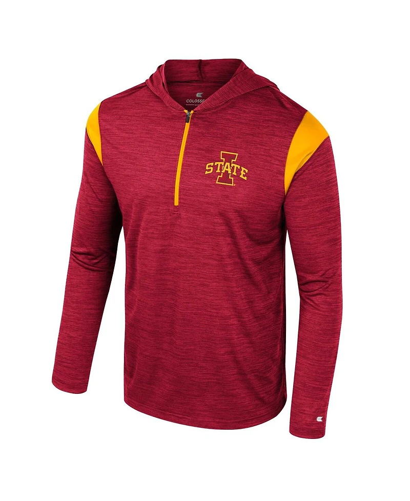 Colosseum Men's Cardinal Iowa State Cyclones Dozer Half-Zip Windshirt