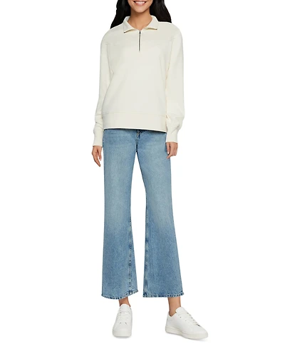 Three Dots Women's Jeanine Quarter-Zip Pullover Sweater