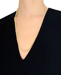 Rope Chain 24" Necklace 3.5mm in 14k Gold