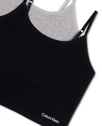 Calvin Klein Big Girls Shelf Bra Camis, Pack of 2
