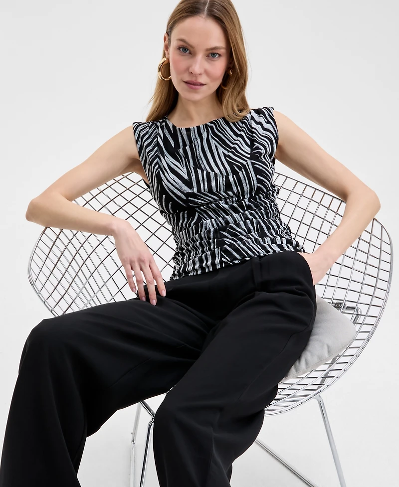 I.n.c. International Concepts Women's Printed Sleeveless Shell Top, Exclusively at Macy's