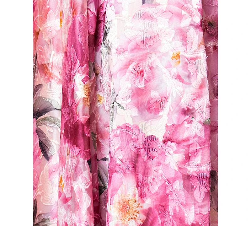 Xscape Women's Printed Off-The-Shoulder Gown