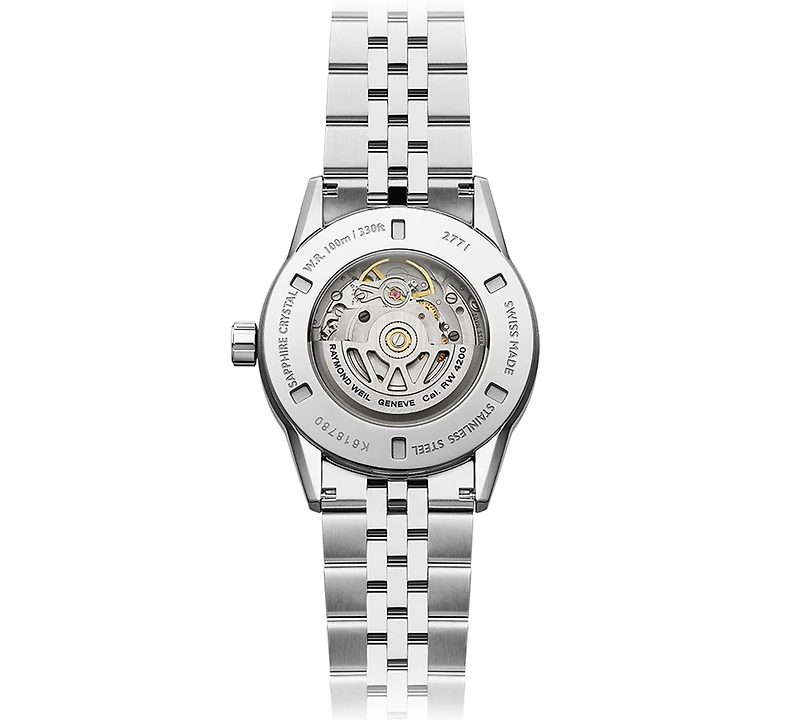 Raymond Weil Men's Freelancer Automatic Olive Green Dial Stainless Steel Bracelet Watch 38mm