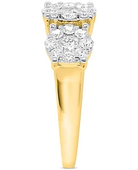 Forever Grown Diamonds Lab-Grown Diamond Three Stone Ring (2 ct. t.w.) Sterling Silver or 14K Gold-Plated
