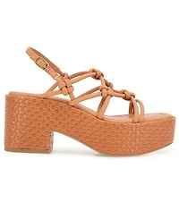 Kenneth Cole Reaction Women's Essa Knots Square Toe Wedge Sandals