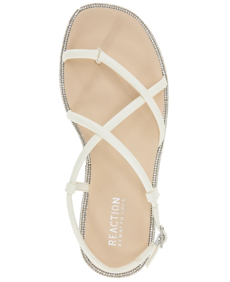 Kenneth Cole Reaction Women's Waltz Strappy Square Toe Flat Sandals