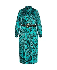 City Chic Plus Sienna Print Dress