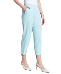 Jones New York Women's Linen-Blend Pull-On Cropped Pants