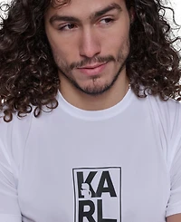 Karl Lagerfeld Paris Men's Regular-Fit Logo Graphic Rash Guard