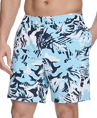 Calvin Klein Men's Regular-Fit Quick-Dry 5" Swim Trunks with Compression Short Liner