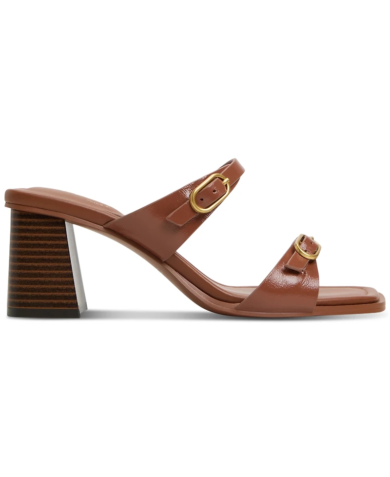 Aldo Women's Maymay Buckle Double Band Block-Heel Slide Sandals