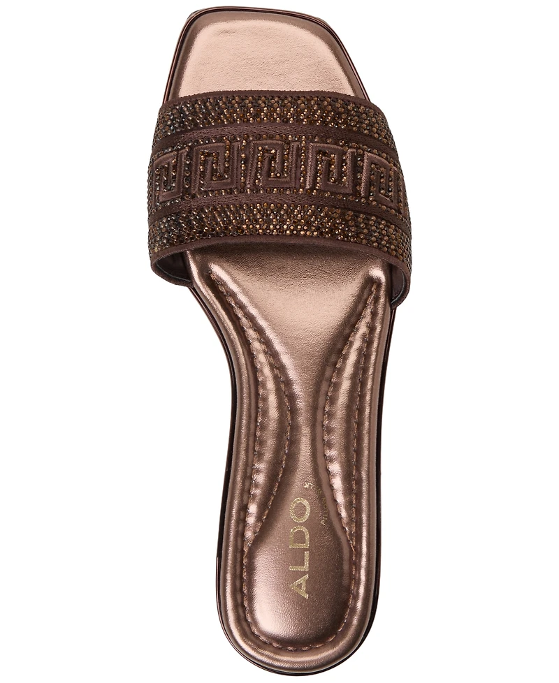 Aldo Women's Oceania Embroidered Slide Flat Sandals
