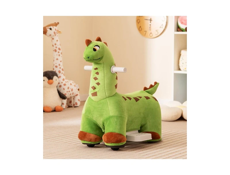 6V Kids Ride on Dinosaur with Foot Pedal and Padded Seat and Music
