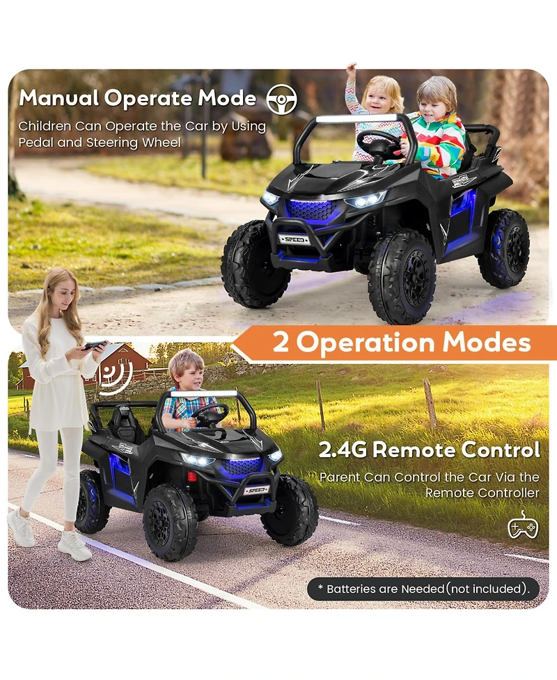 12V 2-Seater Kids Ride on Utv with Slow Start Function Music