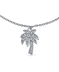 Bling Jewelry Nautical Palm Tree Anklet Ankle Bracelet with Cz in Sterling Silver