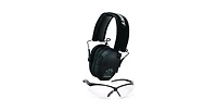 Walker's Razor Slim Electronic Shooting Range Earmuff (Black) and Glasses Kit