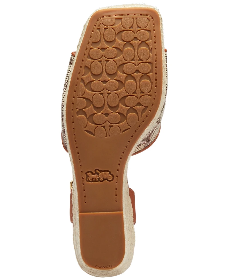 Coach Women's Signature Textile Jacquard Espadrille Sandals