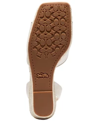 Coach Women's Signature C Canvas Espadrille Wedge Sandals