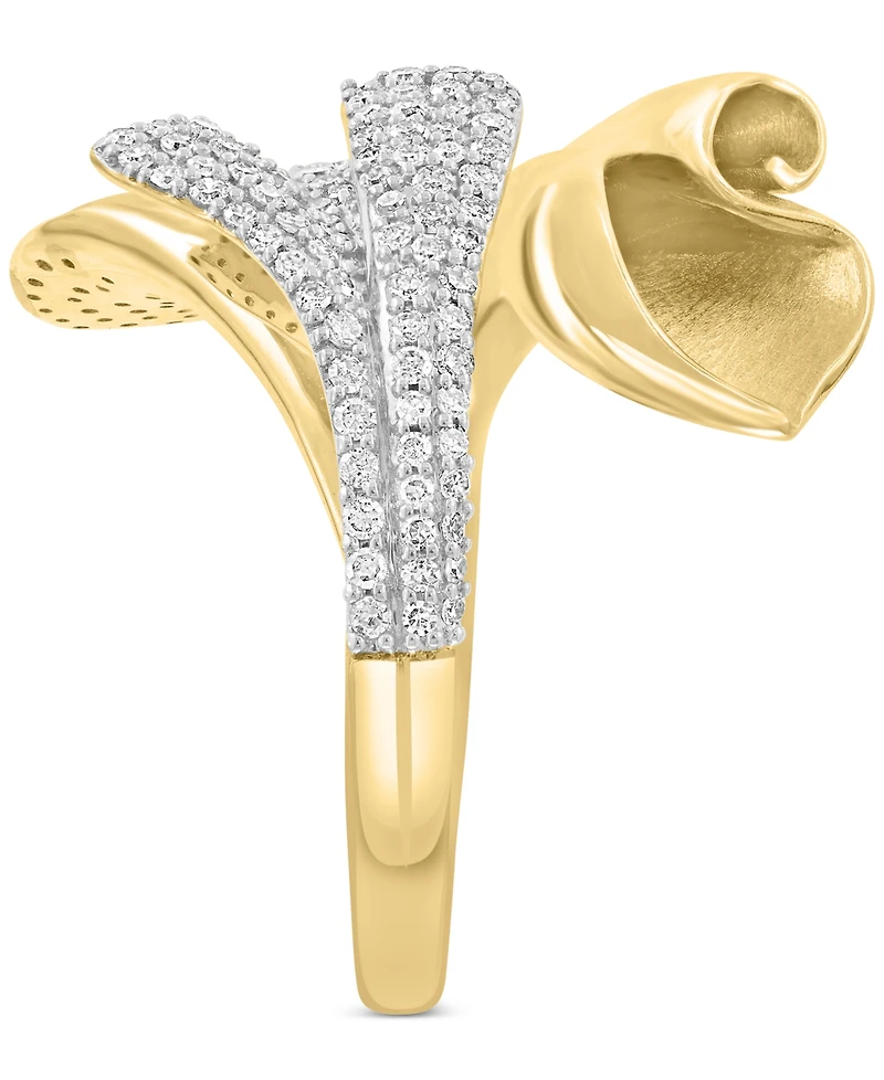 Effy Diamond Pave Lily Inspired Bypass Ring (3/8 ct. t.w.) in 14k Gold