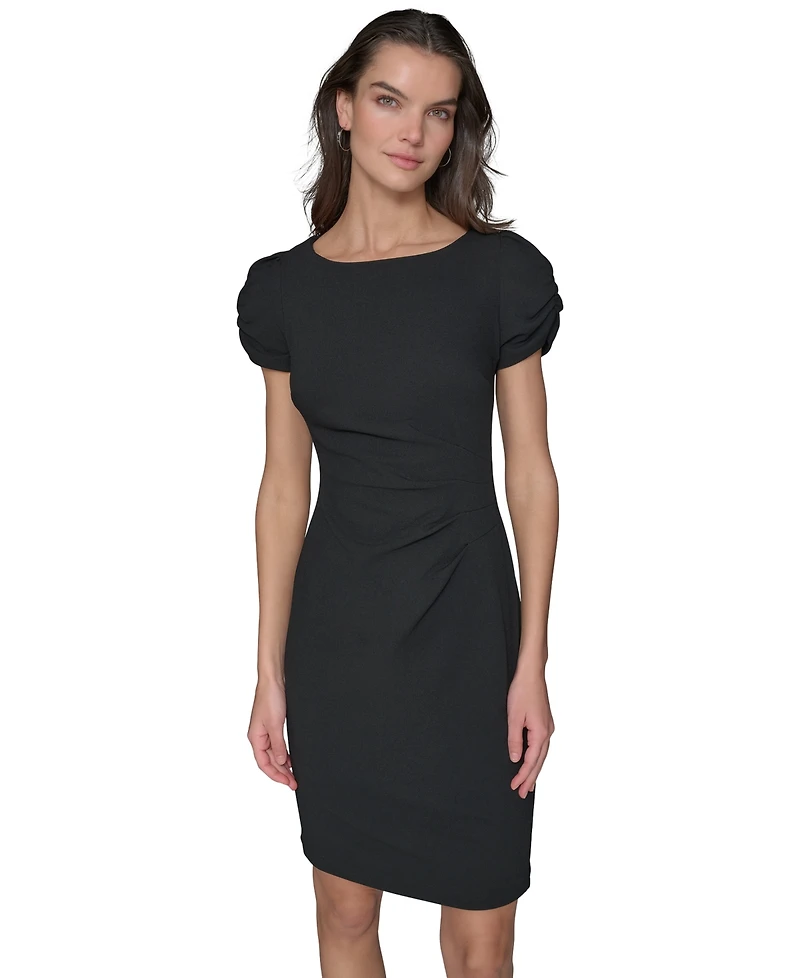 Karl Lagerfeld Paris Women's Pleated-Waist Sheath Dress