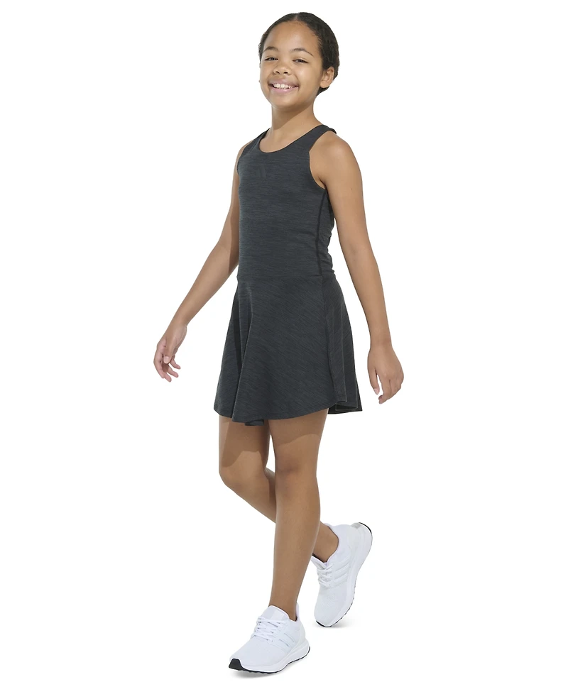 adidas Big Girls Melange Flounce Racerback Sleeveless Dress