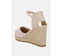 Regatta Tweed Round Toe Woven Wedges