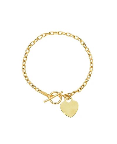The Lovery Gold Heart Toggle Bracelet 14K Yellow Gold