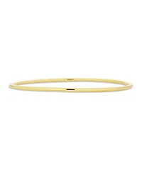 Bling Jewelry Simple Thin Stacking Bangle Bracelet, Smooth Yellow Gold Plated, 2MM Round