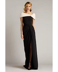 Tadashi Shoji Perkins Asymmetric Draped Gown