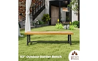 3-Person Outdoor Bench in Acacia Wood, Backless Style for Deck or Entryway