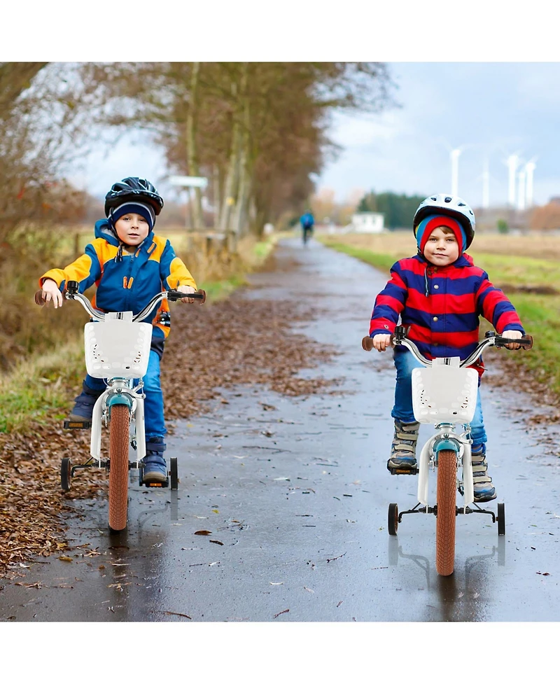 Kids Bike with Front Handbrake 2 Training Wheels
