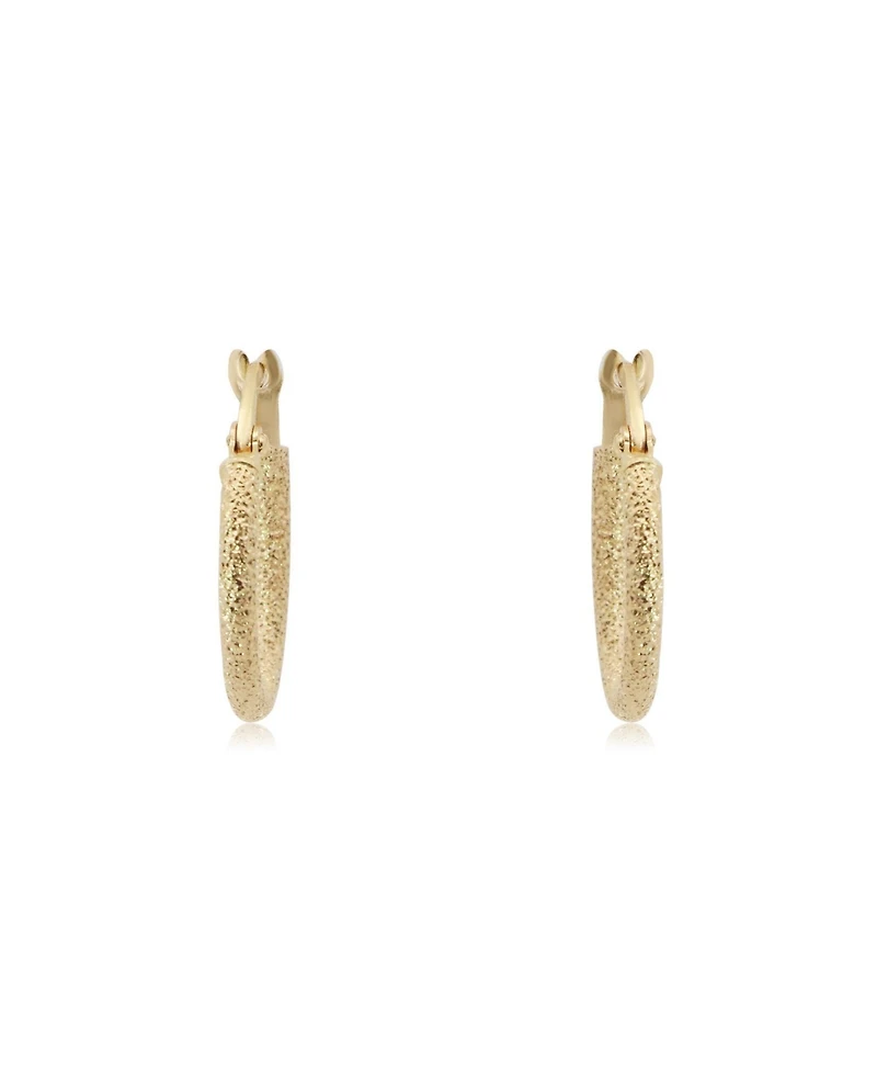The Lovery Mini Mesh Gold Hoop Earrings 14K Yellow Gold