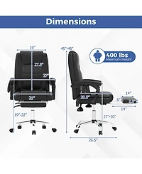 Massage Adjustable Executive Chair 400 Lbs Big & Tall Office Chair