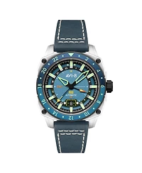 Avi-8 Men's Hawker Hunter Atlas Gmt Automatic Leather Strap Watch