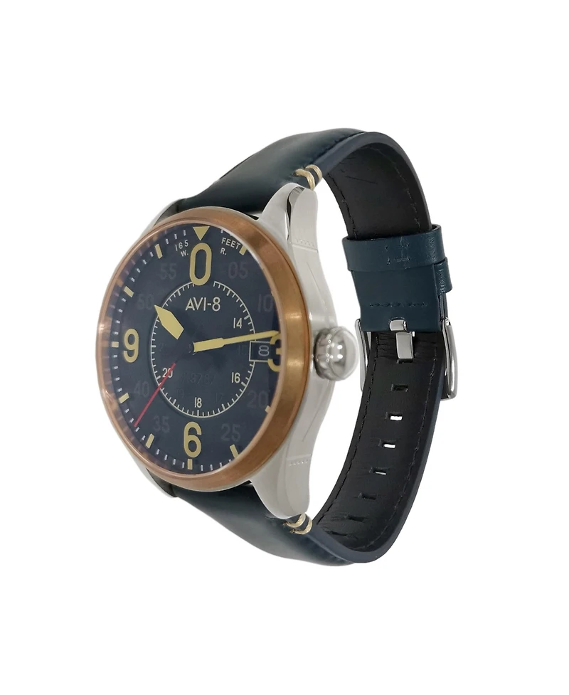 Avi-8 Men's Spitfire Smith Automatic Leather Strap Watch
