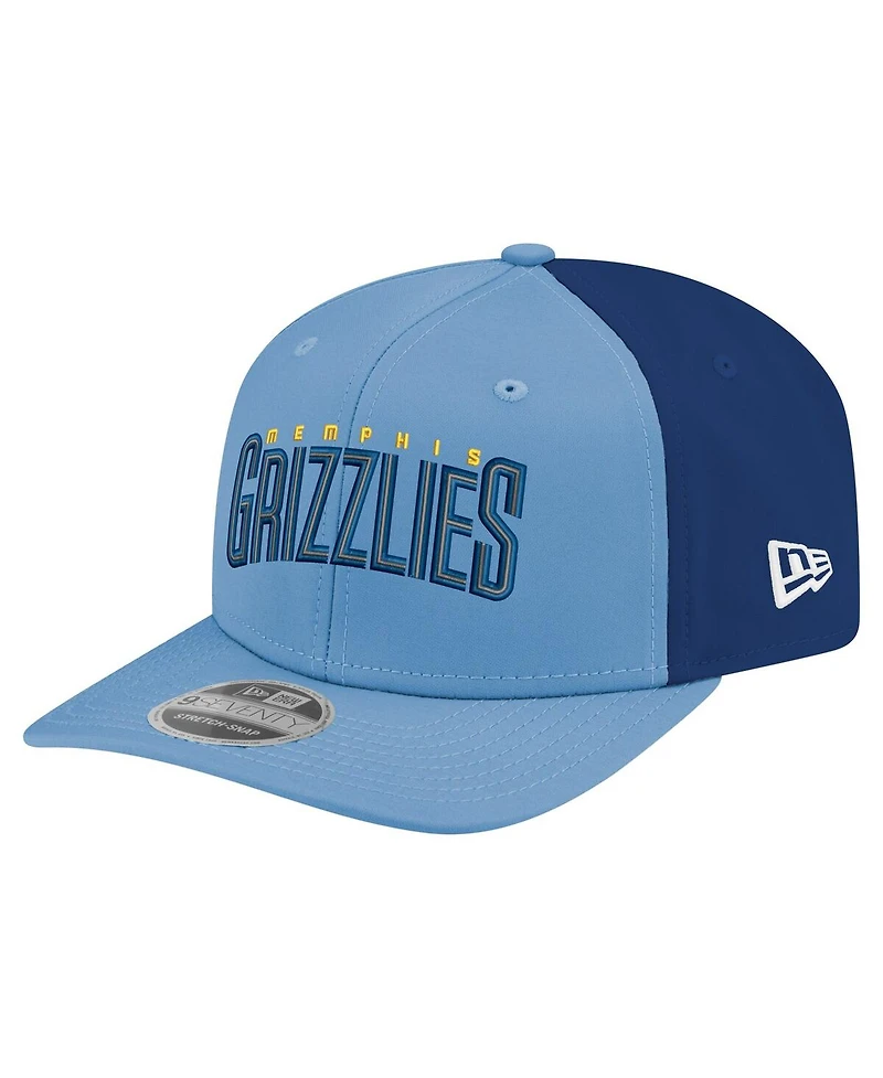 New Era Men's Light Blue Memphis Grizzlies Statement Edition Jersey Hook 9SEVENTY Stretch-Snap Hat