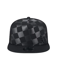 New Era Men's Black Athletics Score Check A-Frame Trucker 9FIFTY Snapback Hat