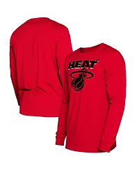 New Era Men's Red Miami Heat 2024/25 City Edition Long Sleeve T-Shirt