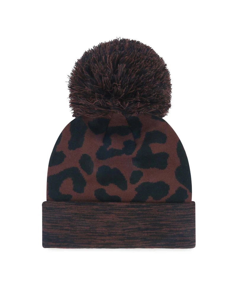 '47 Brand Women's Brown Chicago White Sox Rosette Cuffed with Pom Knit Hat