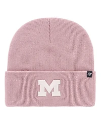 '47 Brand Women's Pink Michigan Wolverines Haymaker Cuffed Knit Hat