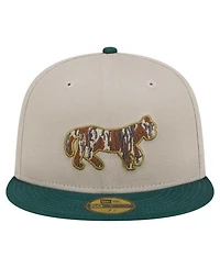 New Era Men's Natural/Hunter Green Detroit Tigers Lifestyle Tree Bark Fill 59FIFTY Fitted Hat
