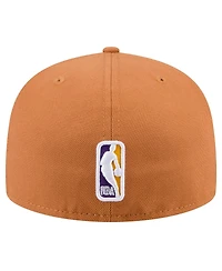 New Era Men's Tan Los Angeles Lakers Color Pack 59FIFTY Fitted Hat